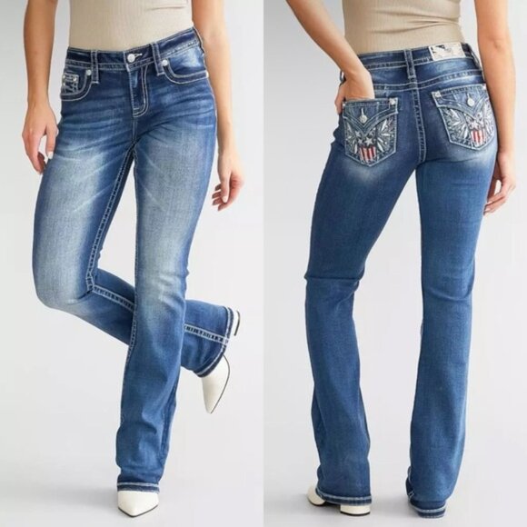 Miss Me Mid-Rise Boot Stretch Jean 29 USA - Picture 1 of 15
